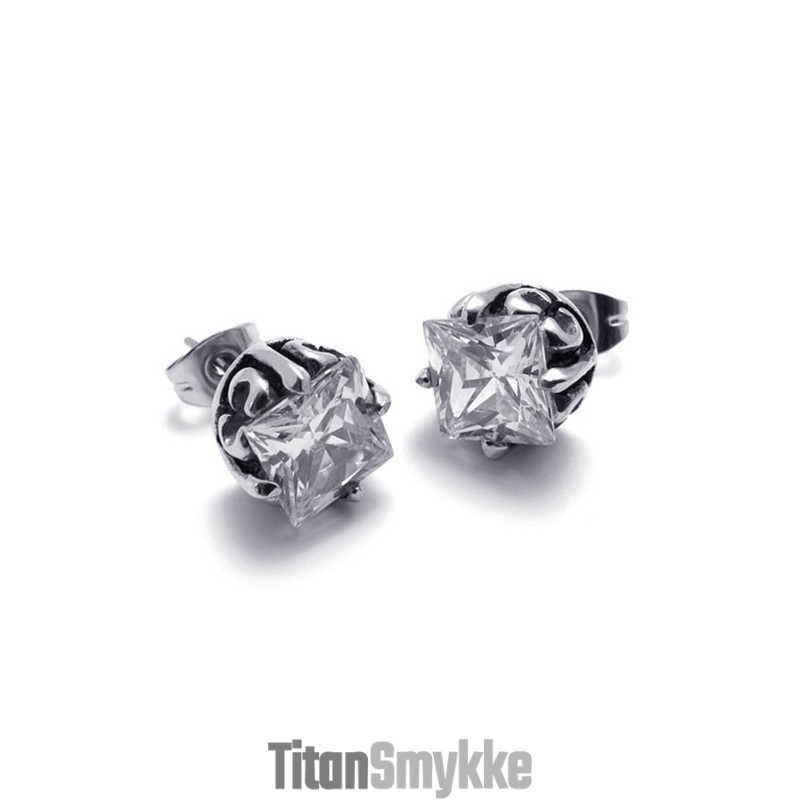 Diamant Titanium Øreringe Diamant Titanium Øreringe