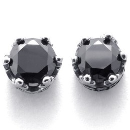 Diamant Titanium Øreringe