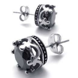 Diamant Titanium Øreringe