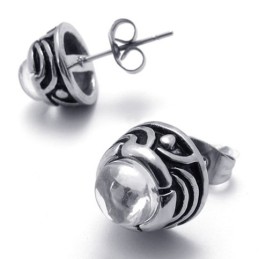 Diamant Titanium Øreringe