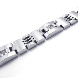 8,5 Tommer Diamant Titanium Armbånd