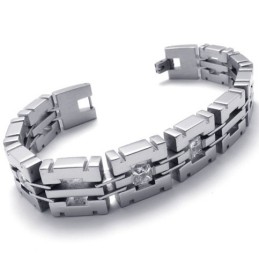 8,1 Tommer Diamant Titanium Armbånd