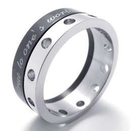 Halvsort Titaniumring