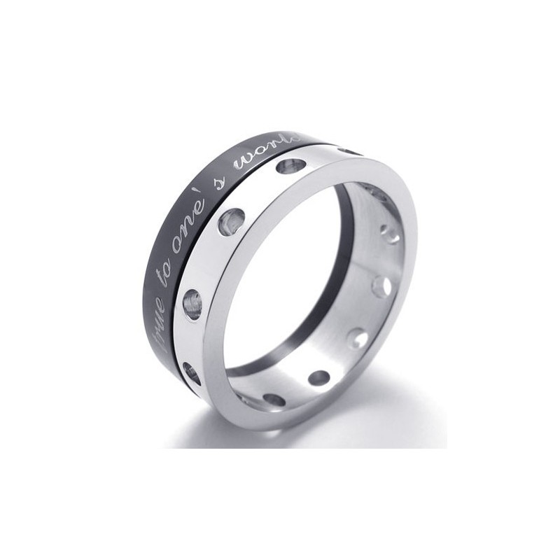 Halvsort Titaniumring
