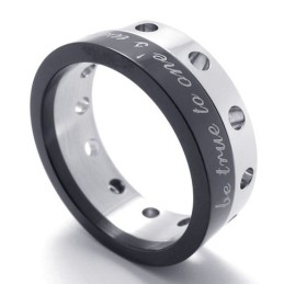 Halvsort Titaniumring