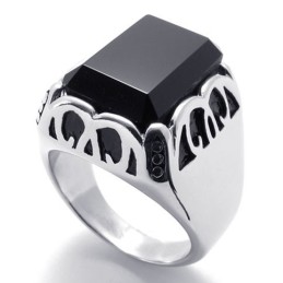 Ædelstensring I Titanium