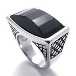 Ædelstensring I Titanium
