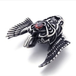 Titaniumvedhæng Med Rød Zirkon