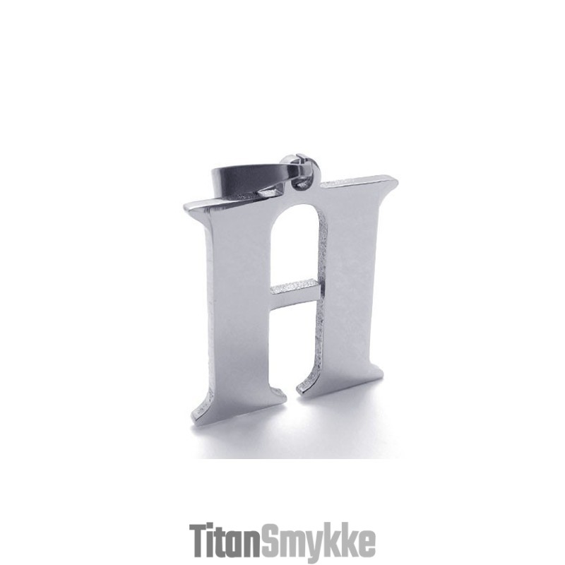 Bogstavet "H" Titanium Vedhæng