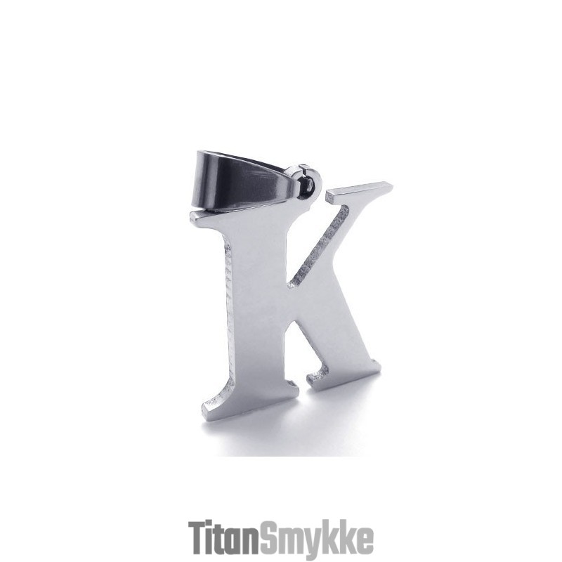 Titanium Bogstav "K" Vedhæng Titanium Bogstav "K" Vedhæng