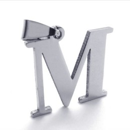 Titaniumvedhæng Til Bogstavet "M"