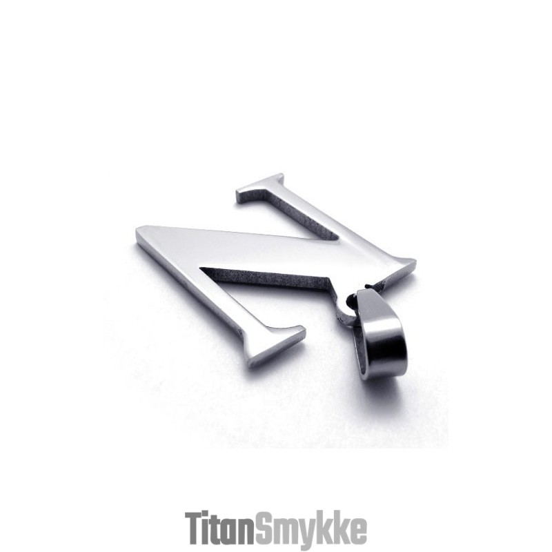 Bogstavet "N" Titanium Vedhæng