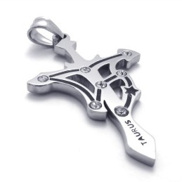 Taurus Titanium Vedhæng Med Rhinsten