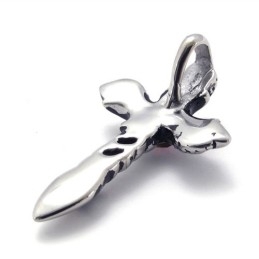 Titanium Korsvedhæng Med Zirkon