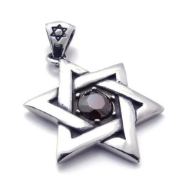 Titanium Lucky Star Rød Zirkon Vedhæng