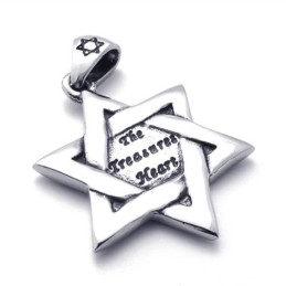 Titanium Lucky Star Rød Zirkon Vedhæng