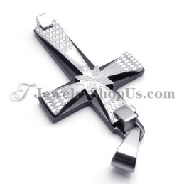 Elegant Sort Titanium Korsvedhæng