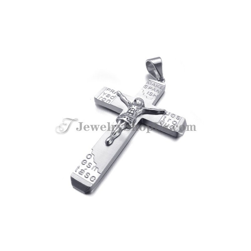 Smukt Titanium Jesu Kors Vedhæng Smukt Titanium Jesu Kors Vedhæng