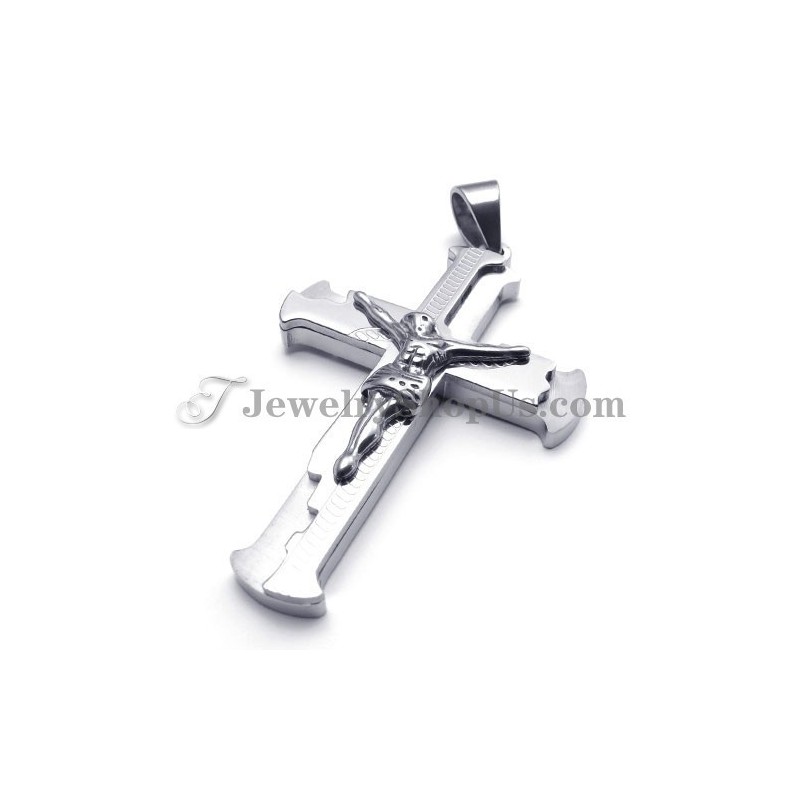 Klassisk Titanium Jesu Kors Vedhæng Klassisk Titanium Jesu Kors Vedhæng
