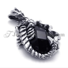 Elegant Sort Zirkon Titanium Vedhæng