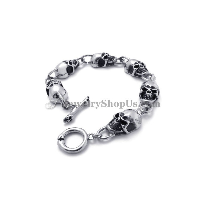 Moderigtigt Skulls Titanium Armbånd