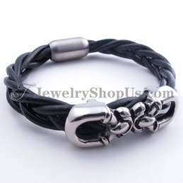 Moderigtigt Titanium Læderarmbånd