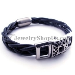 Elegant Armbånd I Titaniumlæder