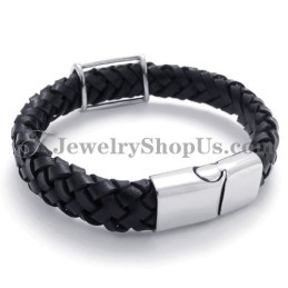 Moderigtigt Titanium Læderarmbånd