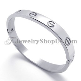 Elegant Sølv Titanium Armbånd Til Kvinder