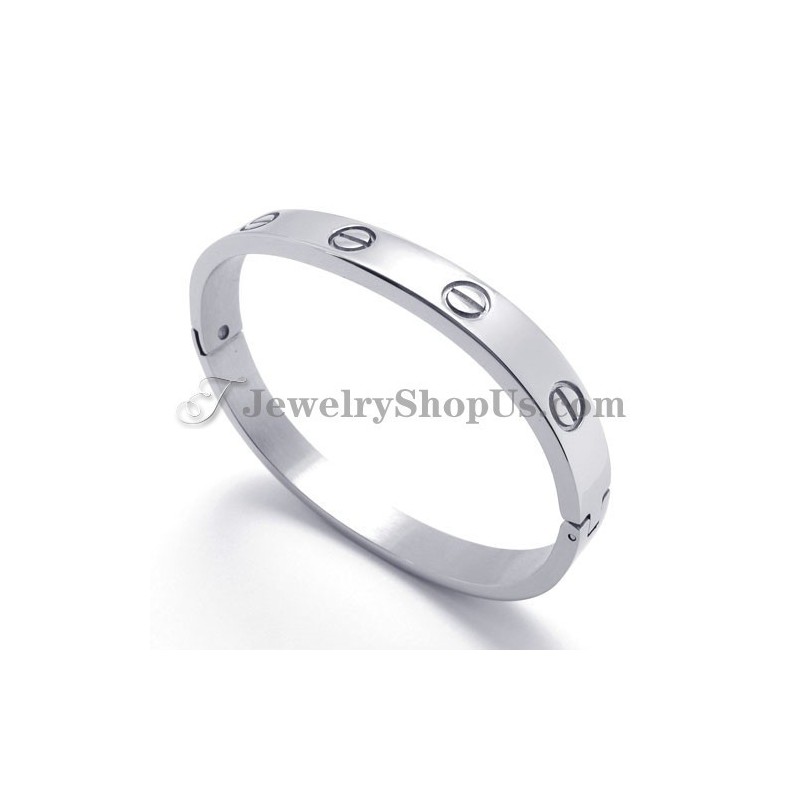 Elegant Sølv Titanium Armbånd Til Kvinder Elegant Sølv Titanium Armbånd Til Kvinder