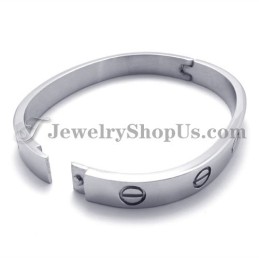 Elegant Sølv Titanium Armbånd Til Kvinder