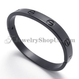 Elegant Sort Titanium Armbånd Til Kvinder