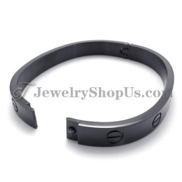 Elegant Sort Titanium Armbånd Til Kvinder