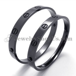 Elegant Sort Titanium Armbånd Til Kvinder