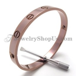 Elegant Rosaguld Titanium Armbånd Til Kvinder