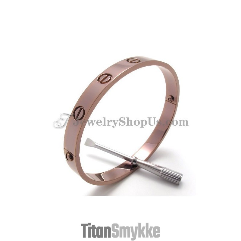 Elegant Rosaguld Titanium Armbånd Til Kvinder