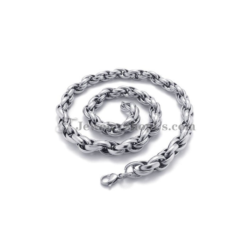 Elegant Sølv Titanium Halskæde