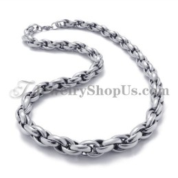 Elegant Sølv Titanium Halskæde