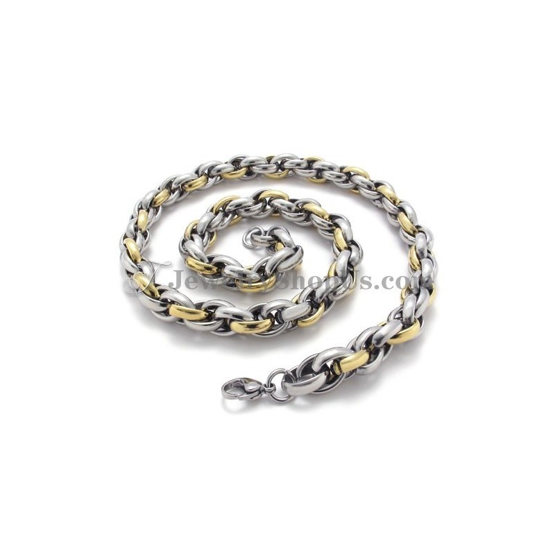 Elegant Guld Titanium Halskæde