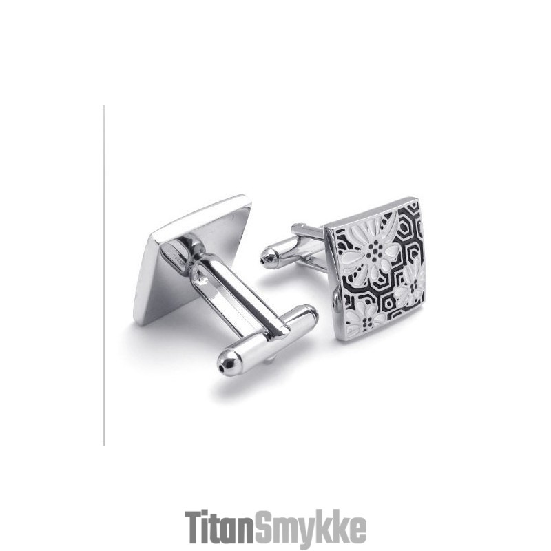 Attraktivt Design, Farveglans, Manchetknapper I Titanium Af Høj Kvalitet