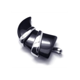 Herrehalskæde Med Spydvedhæng I Ren Titanium-Onyx
