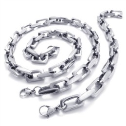 Professionelt Design, Farveglans, Fremragende Kvalitet, Titaniumsmykkesæt Inklusive Halskæde, Armbånd