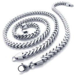 Rationel Konstruktion Farveglans Titanium Smykkesæt Af Høj Kvalitet Inklusive Halskæde, Armbånd