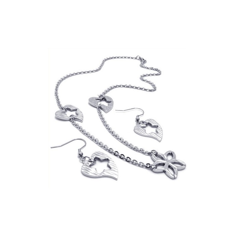 Dygtig Fremstilling Farveglans Pålidelig Kvalitet Titanium Smykkesæt Inklusive Halskæde, Vedhæng, Ørering