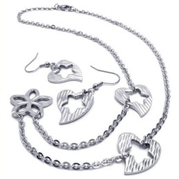 Dygtig Fremstilling Farveglans Pålidelig Kvalitet Titanium Smykkesæt Inklusive Halskæde, Vedhæng, Ørering