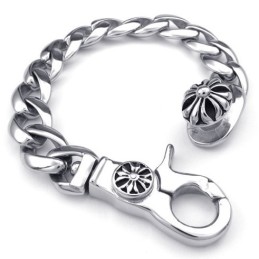 Fint Forarbejdet Farveglans I Rustfrit Stål Armbånd Af Fremragende Kvalitet