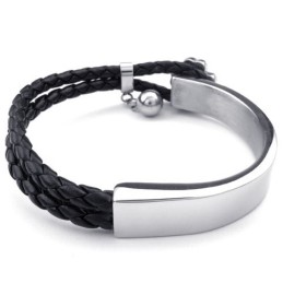 Dygtig Fremstilling Delikate Farver Fremragende Kvalitet Titanium Læderarmbånd
