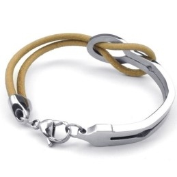 Elegant Form, Delikate Farver, Fremragende Kvalitet, Titanium Læderarmbånd