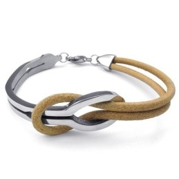 Elegant Form, Delikate Farver, Fremragende Kvalitet, Titanium Læderarmbånd