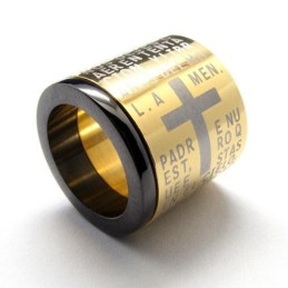 Halskæde Med Korsringe I Ren Titanium Til Mænd (Ny)